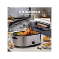 thumbnail image 3 of Electric Roaster Oven, 26 QT Turkey Roaster Oven With Self-Basting Lid, 1450W Roaster Oven With Defrost & Warm Function, Adjustable Temperature, Removable Pan & Rack, Fits Turkeys Up To 30LBS, 3 of 10