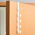 thumbnail image 5 of Portable Door Hanger Multifunctional FiveSection Hook Door Coat-White, 5 of 7