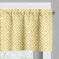 thumbnail image 5 of Ambesonne Greek Valance & Curtain, Yellow and White Maze Theme, 55"x30", Yellow and White, 5 of 6
