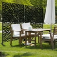 thumbnail image 2 of Neutypechic Outdoor Privacy Screen with Stand 76" x 47.2" x 15.7" Metal Balcony Decorative Screen, 2 of 5