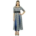 thumbnail image 2 of Bimba Women Designer Kurti Front Slit Pattern Kurta Long Dress Indian Clothing, 2 of 8