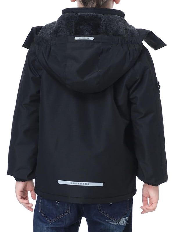 Kid's Water Resistant Snow Jacket Girl's Warm Skiing Jackets Winter Coat, Black