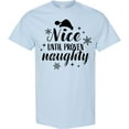 thumbnail image 3 of Inktastic Christmas Nice Until Proven Naughty T-Shirt, 3 of 5