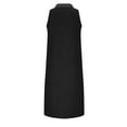 thumbnail image 4 of SELONE Summer Casual Dresses for Women 2023 Vacation Summer Casual Short Sleeve with Pockets V Neck Button Down Printed Swing Midi Dresses for Women for Everyday Wear Beach Vacation White L, 4 of 6