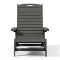thumbnail image 6 of WestinTrends Malibu Chaise Lounge Outdoor, All Weather Poly Lumber Patio Pool Lounge Chairs with 5 Positions Backrest, Gray, 6 of 14