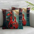 thumbnail image 3 of Treble Love and Music Print Fun Cushion Cover Novelty Throw Pillow Case Outdoor Sofa Couch Living Room Single, 3 of 5