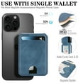 thumbnail image 3 of Allytechgroup 2 In 1 Wallet Case for Apple iPhone 16, Detachable Magnetic Back Cover Cards Holder with ID Window Stand RFID Blocking Shockproof Retro PU Leather Phone Case,Blue, 3 of 11