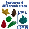 thumbnail image 2 of Ready 2 Learn-Ce10008 Hojas de coco - Juego de 50 - 6 formas - 5 colores - Contadores naturales hechos a mano para niños - Uso para manualidades, contar y clasificar, 2 of 5