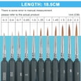 thumbnail image 2 of Ensemble de 10 Pinceaux Miniatures, Pinceaux à Pointe fine Détaillée avec Manche Ergonomique, 2 of 7