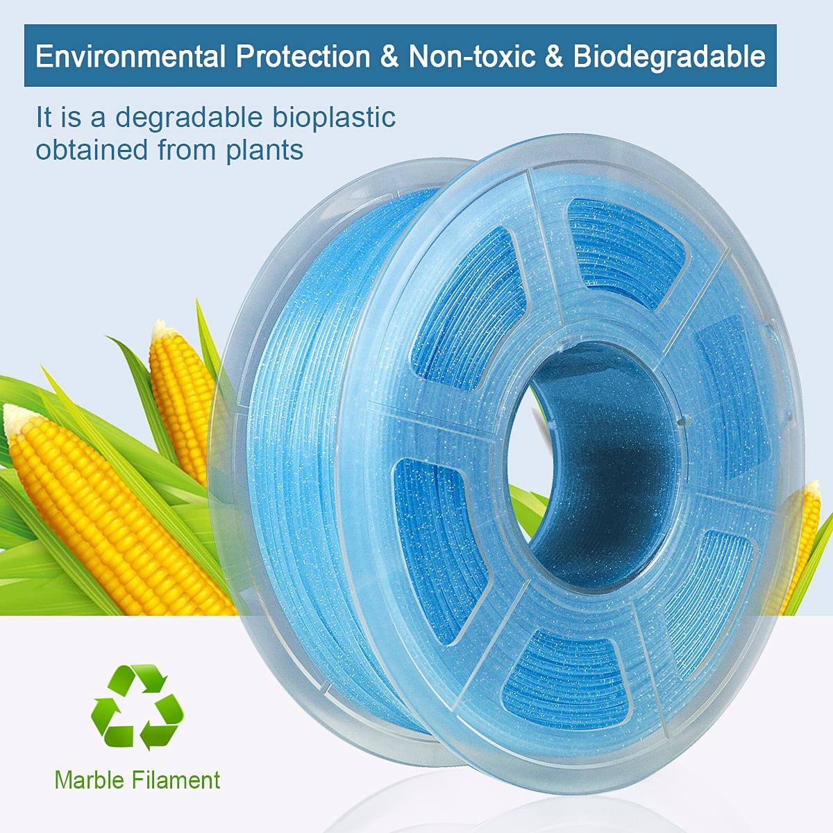 Blue Color PLA 1.75mm 1kg 3D Printer Filament 3D Printing Materials