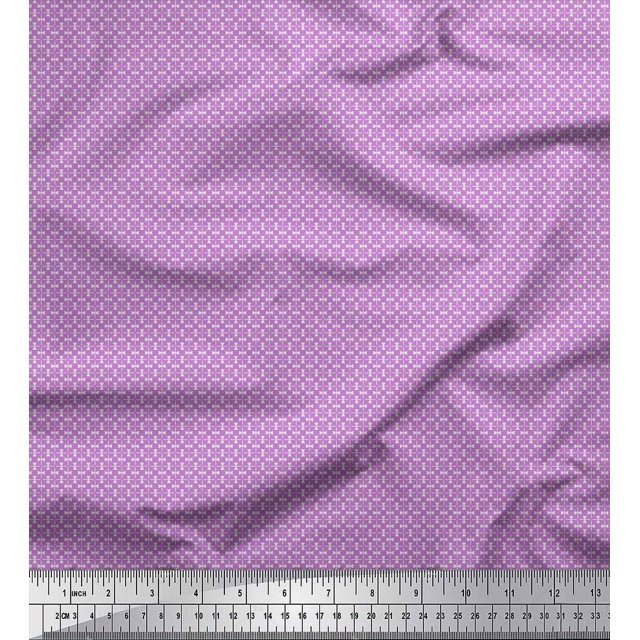 Soimoi Velvet Fabric Triangle & Art Geometric Print Fabric by The Yard 58 Inch Wide