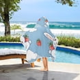 thumbnail image 6 of Cute Rabbit Strawberry Kids Hooded Beach Towel Baby Bath Poncho Towels with Hood Absorbent 50"x23.5" for Pool Swimming, 6 of 7