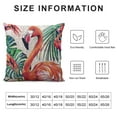 thumbnail image 5 of Nawypu Watercolor Flamingo Throw Pillow Covers  Summer Tropical Green Palm Leaf Background Pillowcase Birds Square Home Sofa Outdoor Decor Cushion Cover 18x18Inch (WF-Flamingo), 5 of 5