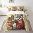 thumbnail image 2 of Homewish Vintage Santa Claus Bedding Comforter Set 7 Pieces for Teens, Western Winter Festival Full Bedding Set, Merry Christmas Reversible Fitted Sheet Flat Sheet, Breathable Home Decor, 2 of 7