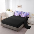 thumbnail image 5 of Feelyou Ballet Dance Twin Bedding Sets 7pcs, Purple Patchwork Plaid Bedding Comforter Set, 5 of 8