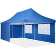 thumbnail image 7 of COBIZI 10x20 Pop up Canopy Tent with 4 Sidewalls, Waterproof Commercial Grade EZ Outdoor Gazebo with UV 50+ Protection, Instant Setup Event Shelter for Parties, Garden, and Camping, Blue, 7 of 7