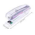 thumbnail image 2 of IFANLANDOR Manual Staplers Transparent Plastic Classic Modern Design for Home Use 1 Stapler + 1 Box of Nail, 2 of 6