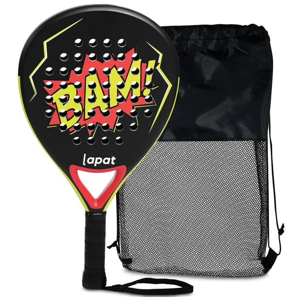 Raqueta de pádel LAPAT Carbon Surface con espuma viscoelástica EVA Talla junior