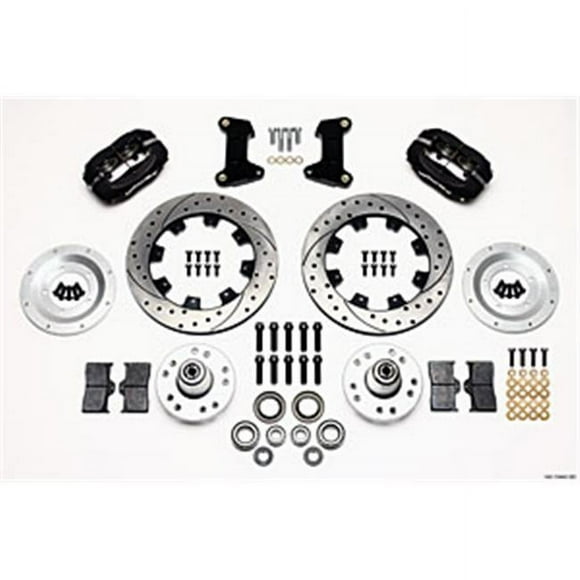 Wilwood 140-10440-BD 1974-80 Pinto & Mustang II Forged Dynalite Front Brake Hat Kit - 12.19 in. Drilled
