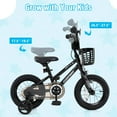 thumbnail image 5 of Costway 12" Kid’s Bike with Training Wheels Adjustable Handlebar & Seat Handbrake Black, 5 of 10