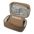 thumbnail image 1 of 1 juego de bolsa de cosméticos, bolsa de maquillaje de viaje impermeable, bolsa organizadora de cepillos cosméticos, bolsa de almacenamiento para el cuidado de la piel para mujeres, marrón, 9.45 x 6.10 x 4.33 pulgadas. Unique Bargains bolsas de cosméticos, 1 of 7