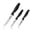 Sliver&Black, variant on Klaus Meyer Acciaio High Carbon Stainless Steel 3 Piece Tomato Knife Set (Red)