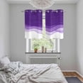 thumbnail image 5 of Purple Waves Kitchen Curtains Small Short 39 Inch Length, Ombre Abstract Art Gradient Modern Grommet Top Bedroom Living Room Curtains, Light Filtering Cafe Curtain Drapes 2 Panels Set 55''x39'', 5 of 9
