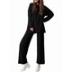 thumbnail image 1 of Conjuntos de Dos Piezas para Mujer, Camisetas de Larga A Juego, Pantalones Anchos y Chándales, Ropa de Otoño. Negro XXL, 1 of 9