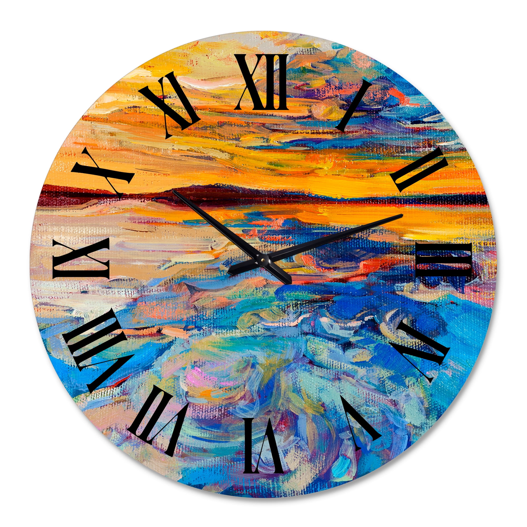 Designart 1 in Quartz Coastal Wall Clock