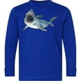 thumbnail image 3 of Inktastic Great White Shark Long Sleeve Youth T-Shirt, 3 of 5