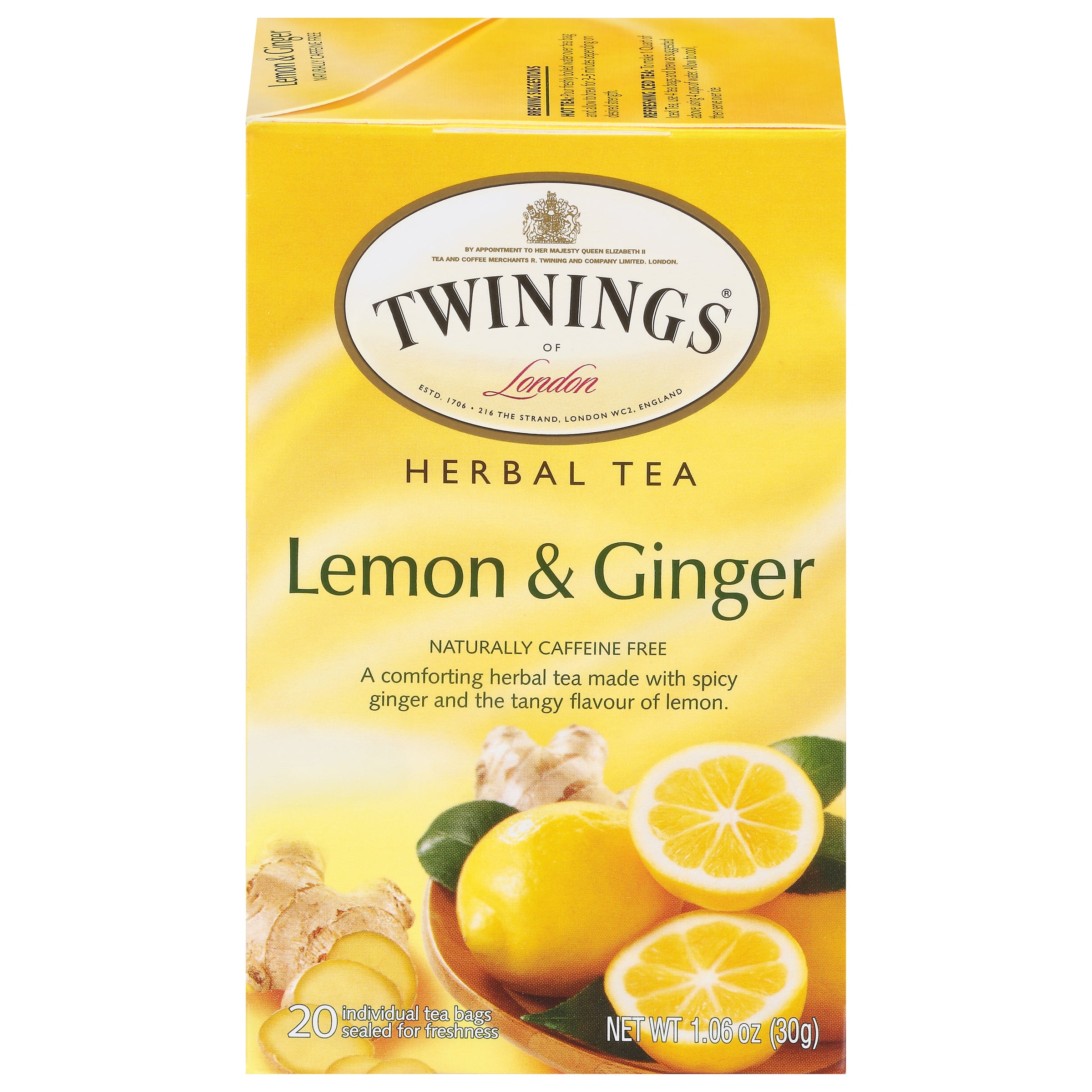 Lemon & Ginger Herbal Tea (20 Tea Bags)