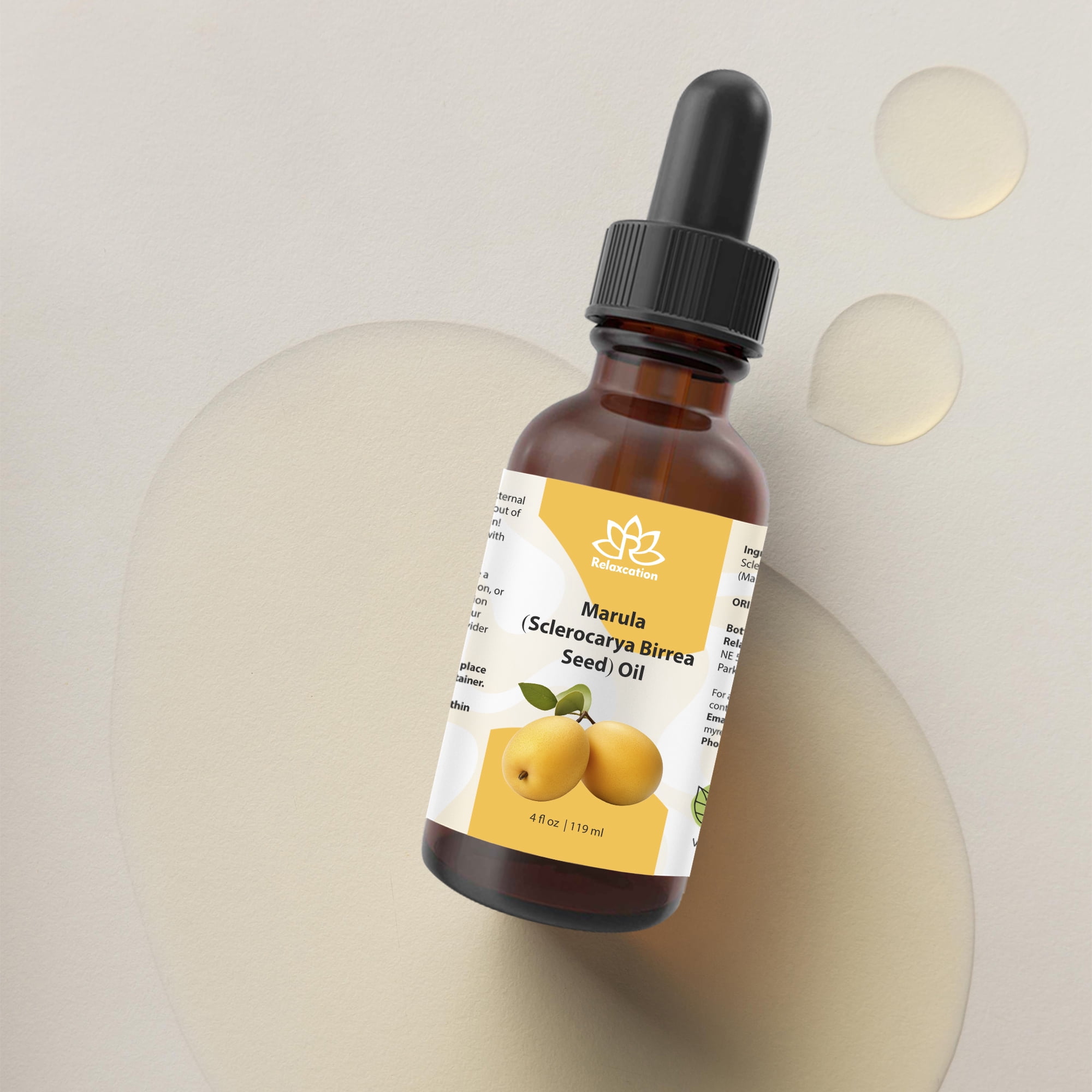 Pure Marula Organic Oil – 100% Cold-Pressed, Natural Face & Body Moisturizer 4 fl oz by Relaxcation