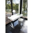 thumbnail image 5 of UrbanPro Modern Gloss Lacquer & High Polished Steel Metal Desk in White, 5 of 5