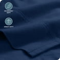 thumbnail image 2 of Bare Home Flannel Sheet Set - 100% Cotton - Deep Pocket - Queen, Dark Blue, 4-Pieces, 2 of 7