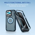 thumbnail image 3 of for iPhone 15 Pro Max Case with Stand, Compatible with MagSafe, Rugged Shockproof Military-Grade Drop Protection, Built-in Metal Camera Stand, Magnetic Phone Case for iPhone 15 Pro Max,Royal Blue, 3 of 10