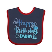 Inktastic Blue Happy Birthday Daddy Boys or Girls Baby Bib