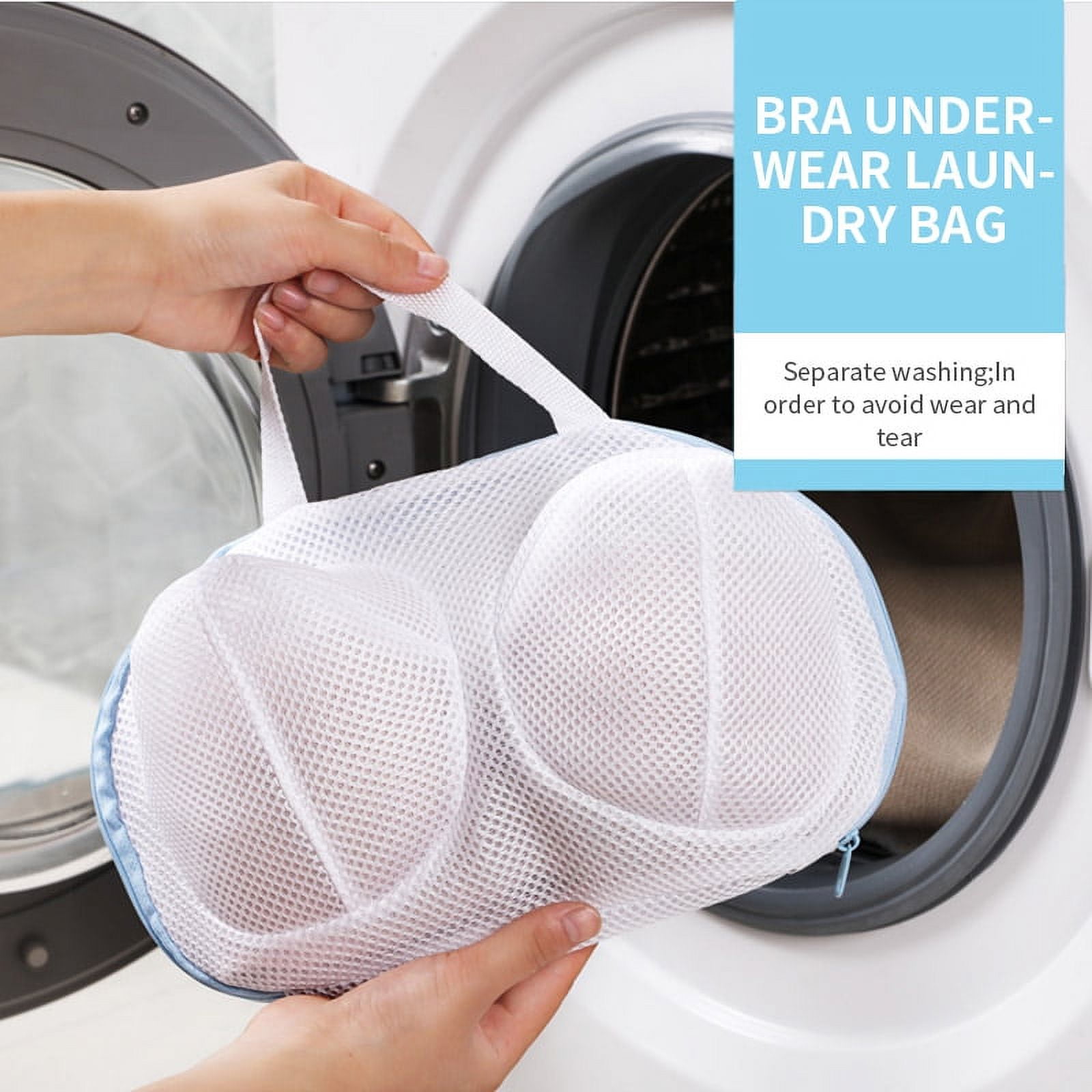 Bra Mesh Laundry Bags Anti-Deformation Lingerie Washing Bag with Handle for  Drying Zipper Closure for Washing Machine 