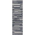 thumbnail image 2 of Addison Rugs Dream Shag Premium Machine Washable Transitional Stripes, Bars, Horizontal Lines Gray Runner Rug, 2'3" x 7'6", 2 of 8