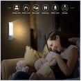 thumbnail image 4 of Luz nocturna LED, luz nocturna USB recargable con sensor de movimiento, ON/AUTO/OFF, iluminación de gabinete blanca natural con tiras magnéticas para niños, armarios, dormitorios, escaleras,, 4 of 7