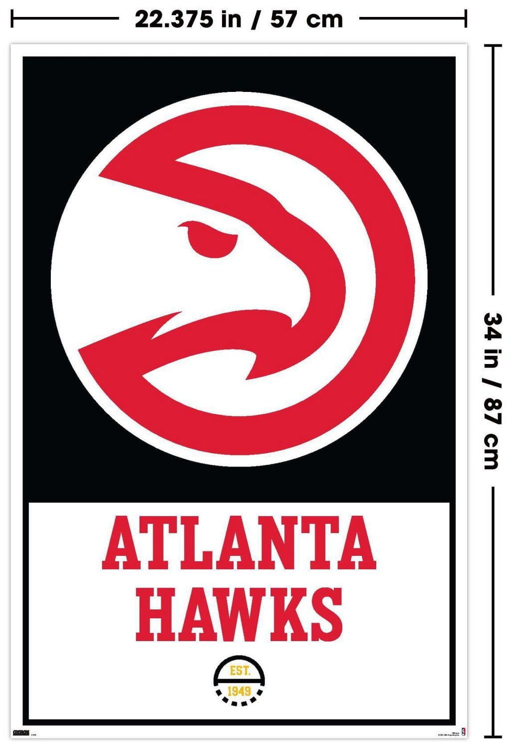 NBA Atlanta Hawks - Logo 21 Wall Poster, 22.375" x 34"