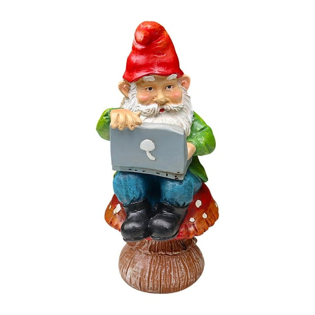Adorno de Duende 92x10x186 CM Mini Estatua de Gnomo de Jardín Figuritas Divertidas de Poliresina DIY para Decoración de Patio de Casa Al Aire Libre ANGGREK Otros