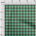 thumbnail image 2 of oneOone Silk Tabby Dark Olive Green Fabric Check Sewing Material Print Fabric By The Yard 42 Inch Wide, 2 of 4