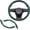 Bright Green, variant on Chasenew 2pcs Universal Fit Carbon Fiber Steering Wheel Cover, Anti-Skid Steering Wheel Cover/Segmented Steering Wheel Protector/Car Interior Accessories (Red)
