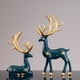 thumbnail image 5 of Adornos navideños, artesanías de resina navideña, estilo europeo y americano, decoración del hogar, galvanoplastia, pareja de ciervos, sala de estar, mueble de TV, muebles para el hogar, colgante., 5 of 5