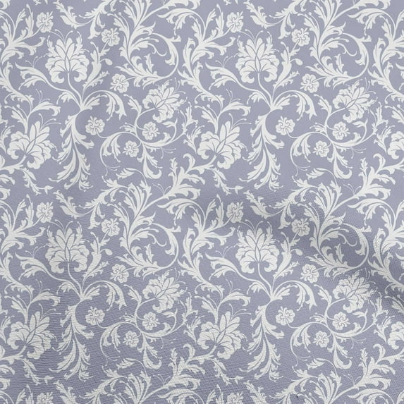 oneOone Viscose Chiffon Light Blue Fabric Asian Floral Fabric For Sewing Printed Craft Fabric By The Yard 42 Inch Wide