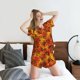 thumbnail image 5 of Balery Sunflower4 Conjunto de Pijama para Mujer con Estampado, Dos Piezas de Manga Corta y Shorts, Ropa de Dormir Suave con Cuello Redondo y Bolsillos-4X-Large, 5 of 6