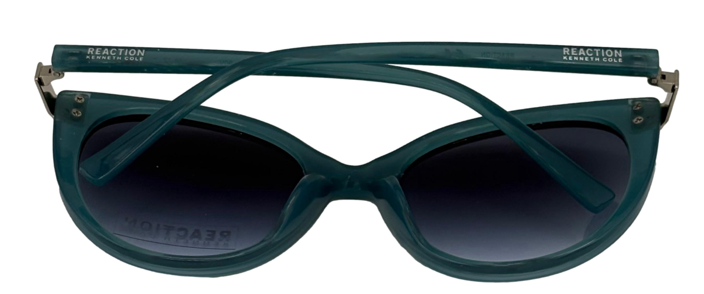 Kenneth Cole Reaction UV Protection Women's Cat Eye Fashion Sunglasses with Pouch, Blue