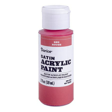 Add a touch of vibrancy to light surfaces with this red satin acrylic paint. Add just the amount you need to your palette with the handy flip-top
