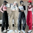 thumbnail image 5 of BUYISI Womens Vintage Overalls New Loose Straight Wide-leg Casual pants Black S, 5 of 9