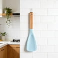 thumbnail image 3 of Multifunctional Silicone Cooking Spoon, Silicone Serving Spoons with Wooden Handle, Heat Resistant Kitchen Utensil for Non-stick Cookware, Baking Tools, Cooking Utensils Set, A, 11.4", 3 of 5